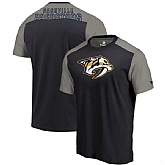Nashville Predators Fanatics Branded Big & Tall Iconic T-Shirt - Navy Heathered Gray